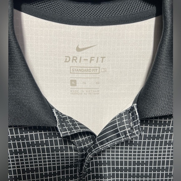 🖤EUC-BLACK AND GRAY NIKE DRI FIT POLO SHIRT SZ XL🖤 - Picture 2 of 6